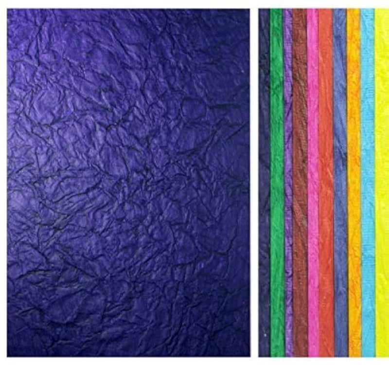 IMPRINT أوراق مصنوعة يدويًا بألوان متنوعة من الجلد، عبوة من 20 ورقة بحجم A4 - Image 1